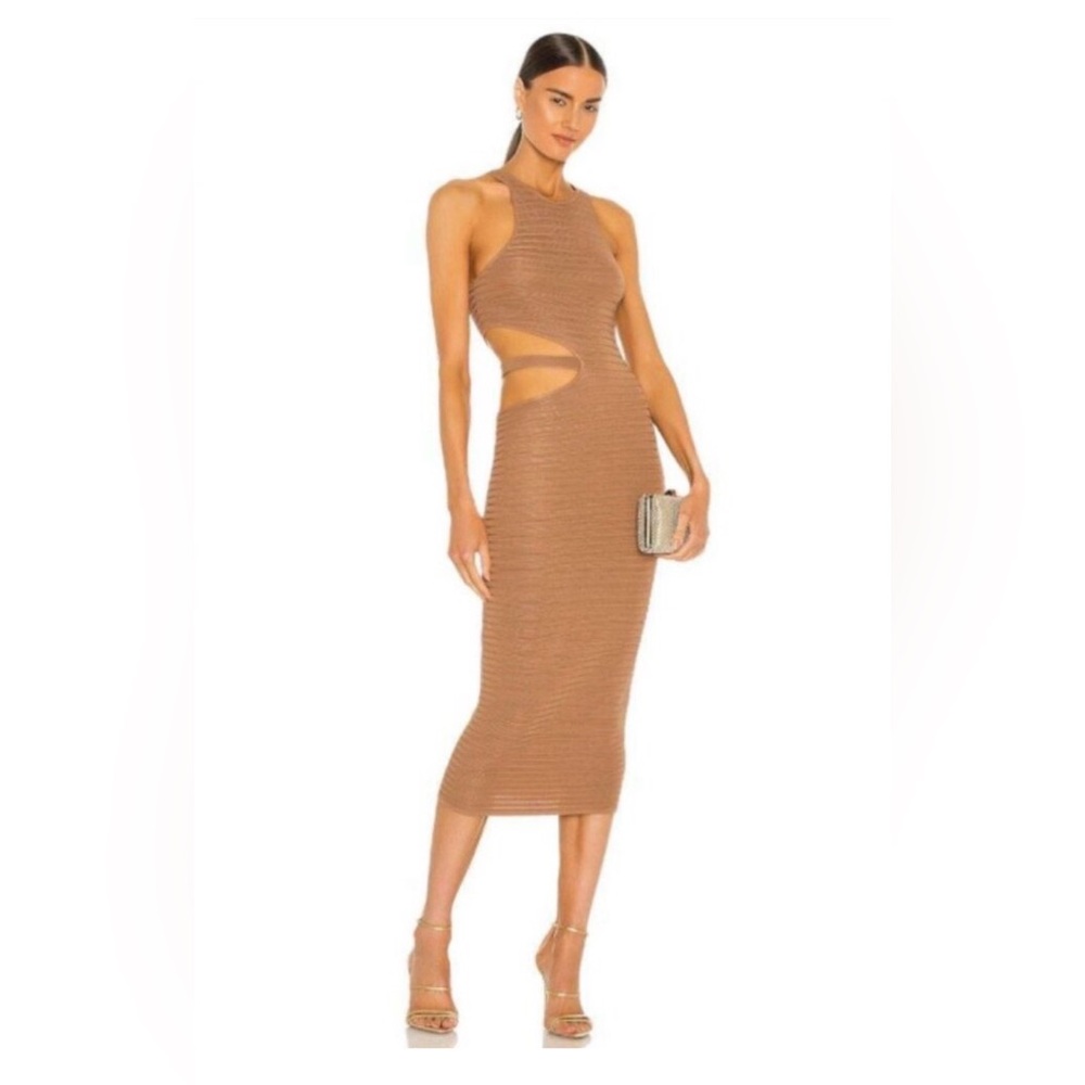 Michael Costello x REVOLVE - Athena Midi Dress - Beige